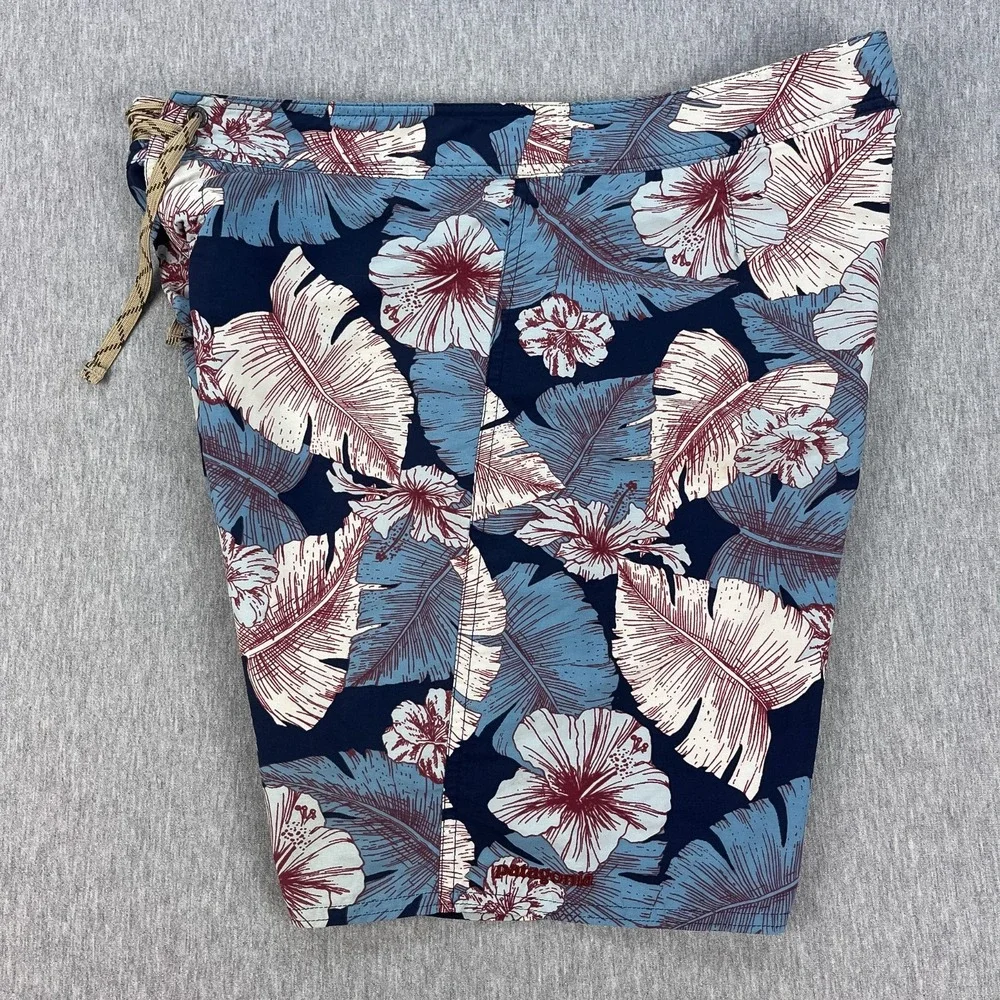 Patagonia Wavefarer Board Shorts Mens 34 Blue Floral 8